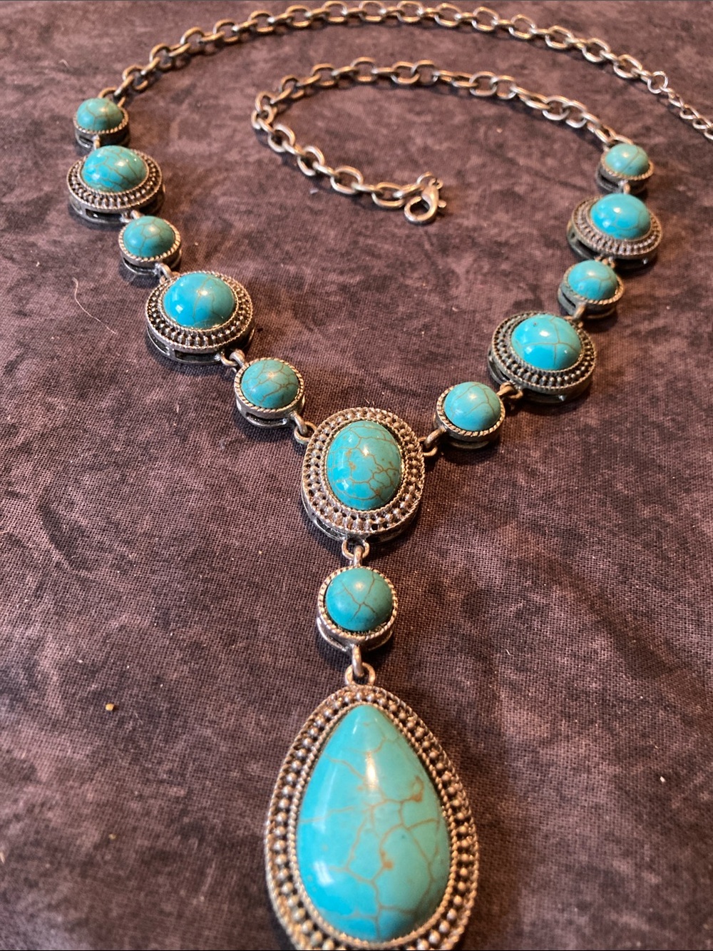 Southwestern Teardrop Pendant Necklace